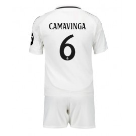 Real Madrid Eduardo Camavinga #6 Hjemmebanetrøje Børn 2024-25 Kortærmet (+ Korte bukser)